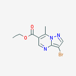 Structure of ethyl 3-bromo-7-methylpyrazolo[1,5-a]pyrimidine-6-carboxylate