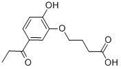 Structure of Butanoic acid, 4-(2-hydroxy-5-(1-oxopropyl)phenoxy)-