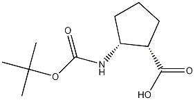 Structure of (1S,2R)-2-(tert-butoxycarbonylamino)cyclopentanecarboxylic acid