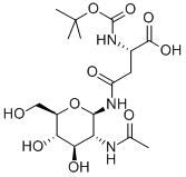 Structure of NOMEGA-(2-ACETAMIDO-2-DEOXY-BETA-D-GLUCOPYRANOSYL)-NALPHA-(TERT-BUTOXYCARBONYL)-L-ASPARAGINE