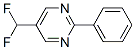 PYRIMIDINE,5-(DIFLUOROMETHYL)-2-PHENYL-结构式