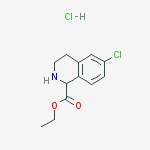 Structure of Ethyl 6-chloro-1,2,3,4-tetrahydro-isoquinoline-1-carboxylate hydrochloride