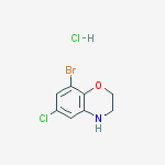 Structure of 8-Bromo-6-chloro-3,4-dihydro-2H-benzo[1,4]oxazine hydrochloride