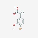 1-(4-Bromo-3-methoxyphenyl)cyclopropane-1-carboxylic acid结构式