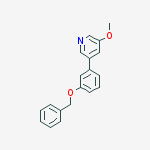 3-[3-(Benzyloxy)phenyl]-5-methoxypyridine结构式