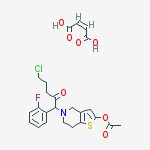 Structure of 5-(5-chloro-1-(3-fluorophenyl)-2-oxopentyl)-4,5,6,7-tetrahydrothieno[3,2-c]pyridin-2-yl acetate