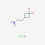 2-(3,3-DIFLUOROCYCLOBUTYL)ETHANAMINE HYDROCHLORIDE结构式
