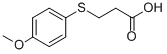Structure of 3-[(4-METHOXYPHENYL)THIO]PROPANOIC ACID