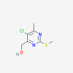 (5-chloro-6-methyl-2-methylsulfanylpyrimidin-4-yl)methanol结构式