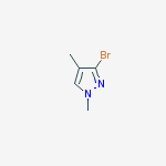 3-Bromo-1,4-dimethyl-1H-pyrazole 的化学结构式