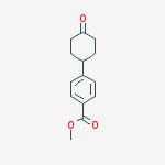Structure of Benzoic acid, 4-(4-oxocyclohexyl)-, methyl ester