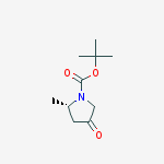 Structure of (S)-tert-butyl 2-Methyl-4-oxopyrrolidine-1-carboxylate