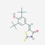 Structure of (5z)-5-[(3,5-ditert-butyl-4-hydroxyphenyl)methylidene]-2-sulfanylidene-1,3-thiazolidin-4-one