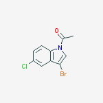 Structure of 1-(3-Bromo-5-chloro-1H-indol-1-yl)ethanone