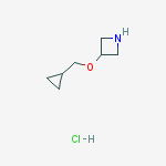 Structure of 3-(Cyclopropylmethoxy)azetidine, HCl