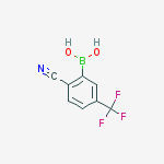 2-Cyano-5-(trifluoromethyl)phenylboronic acid结构式
