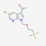 1-(5-Bromo-1-((2-(trimethylsilyl)ethoxy)methyl)-1H-pyrrolo[2,3-b]pyridin-3-yl)ethanone结构式
