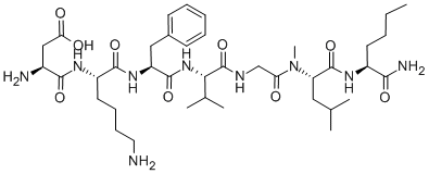 Structure of [Lys5,MeLeu9,Nle10]neurokinin A(4-10)