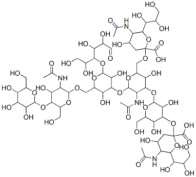 Structure of 5-acetamido-2-[2-[5-acetamido-2-[[5-acetamido-2-carboxy-4-hydroxy-6-(1,2,3-trihydroxypropyl)oxan-2-yl]oxymethyl]-6-[2-[[3-acetamido-4-hydroxy-6-(hydroxymethyl)-5-[3,4,5-trihydroxy-6-(hydroxymethyl)oxan-2-yl]oxyoxan-2-yl]oxymethyl]-3,5-dihydroxy-6-(1,2,4,5