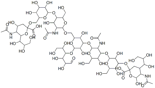 Structure of 5-acetamido-2-[2-[3-acetamido-2-[2-[[3-acetamido-5-[6-[[5-acetamido-2-carboxy-4-hydroxy-6-(1,2,3-trihydroxypropyl)oxan-2-yl]oxymethyl]-3,4,5-trihydroxyoxan-2-yl]oxy-4-hydroxy-6-(hydroxymethyl)oxan-2-yl]oxymethyl]-3,5-dihydroxy-6-(1,2,4,5-tetrahydroxy-6-ox