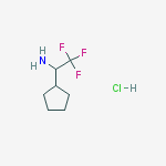Structure of 1-CYCLOPENTYL-2,2,2-TRIFLUOROETHAN-1-AMINE HYDROCHLORIDE