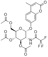 Structure of 4-Methylumbelliferyl3,4,6-tri-O-acetyl-2-deoxy-2-trifluoroacetamido-a-D-glucopyranoside