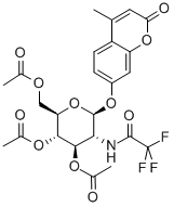 Structure of 4-Methylumbelliferyl3,4,6-tri-O-acetyl-2-deoxy-2-trifluoroacetamido-b-D-glucopyranoside