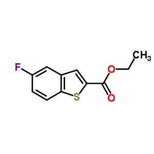 ethyl 5-fluoro-1-benzothiophene-2-carboxylate结构式