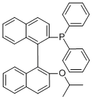 Chemical structure of (S)-(+)-(diphenylphosphino)-2`-isopropoxy-1,1`-binaphthyl
