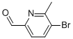 Structure of 5-BROMO-6-METHYLPICOLINALDEHYDE