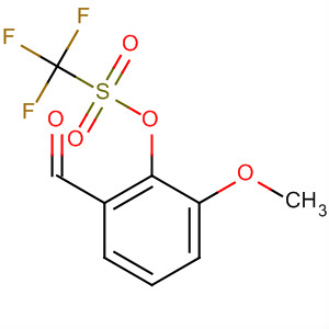 Structure of Methanesulfonic acid, trifluoro-, 2-formyl-6-methoxyphenyl ester