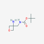 Chemical structure of tert-Butyl N-[(3-aminooxetan-3-yl)methyl]carbamate