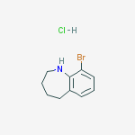 Structure of 9-bromo-2,3,4,5-tetrahydro-1h-1-benzazepine;hydrochloride