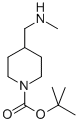 Structure of 4-[(METHYLAMINO)METHYL]PIPERIDINE-1-CARBOXYLIC ACID TERT-BUTYL ESTER