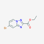 Ethyl 7-bromo-[1,2,4]triazolo[1,5-a]pyridine-2-carboxylate结构式