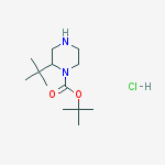 Structure of Tert-butyl 2-tert-butylpiperazine-1-carboxylate;hydrochloride