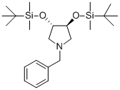 (3S,4S)-3,4-BIS[[(1,1-DIMETHYLETHYL)DIMETHYLSILYL]OXY]-1-(PHENYLMETHYL)-PYRROLIDINE结构式