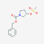 Benzyl 3-((methylsulfonyl)oxy)pyrrolidine-1-carboxylate结构式