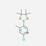 Structure of 2-chloro-4-methyl-5-(4,4,5,5-tetramethyl-1,3,2-dioxaborolan-2-yl)pyridine