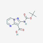 Structure of 2-(tert-butoxycarbonylamino)pyrazolo[1,5-a]pyrimidine-3-carboxylic acid