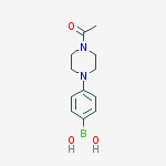Structure of 4-(4-Acetyl-1-piperazinyl)phenylboronic Acid