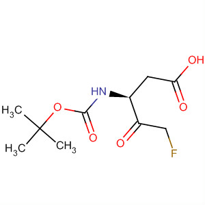 Pentanoic acid,3-[[(1,1-dimethylethoxy)carbonyl]amino]-5-fluoro-4-oxo-, (3S)-结构式
