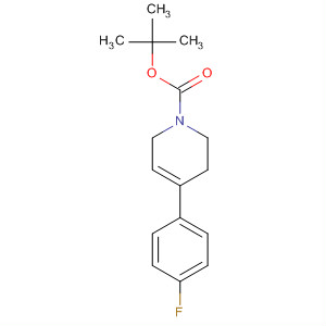 Structure of 1(2H)-Pyridinecarboxylic acid, 4-(4-fluorophenyl)-3,6-dihydro-,1,1-dimethylethyl ester