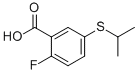 2-氟-5-异丙硫基苯甲基酸结构式