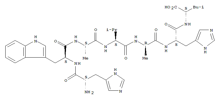Structure of gastrin releasing peptide (20-26), Ala(24)-