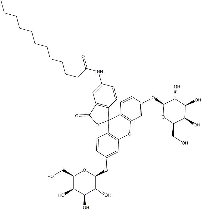 Structure of 5-Dodecanoylaminofloresceindi-b-D-galactopyranoside