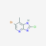 Structure of 5-Bromo-2-chloro-4-methyl-7-azabenzimidazole