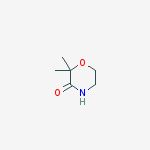 2,2-dimethylmorpholin-3-one结构式