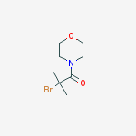 2-bromo-2-methyl-1-morpholin-4-ylpropan-1-one结构式