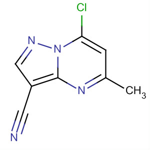 Structure of 7-CHLORO-5-METHYLPYRAZOLO[1,5-A]PYRIMIDINE-3-CARBONITRILE